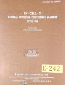 Ex-cell-o-Ex-cell-o Style 416, Contouring Machine, Install - Operations Maint Manual 1958-416-Style-01